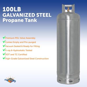 100Lb Steel Propane Tank Cylinder with Pol Valve(100Lb Steel Propane Tank)