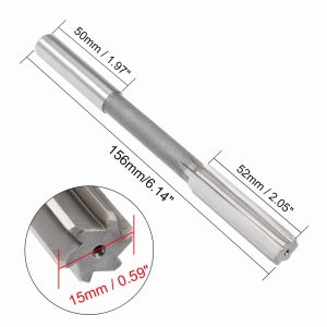 YANI -15Mm Chucking Reamer Hss H7 6 Straight Flutes Machine Milling Cutter Tool