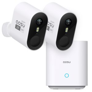 AOSU Security Cameras Wireless Outdoor Home System(2-Cam-Kit)