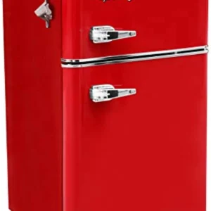 Frigidaire Retro Mini Fridge with Freezer  Side Bottle Opener-Small 2 Door Refrigerator for Office Bar or College Dorm Room-3.1 Cu Ft ¨C 19¡±