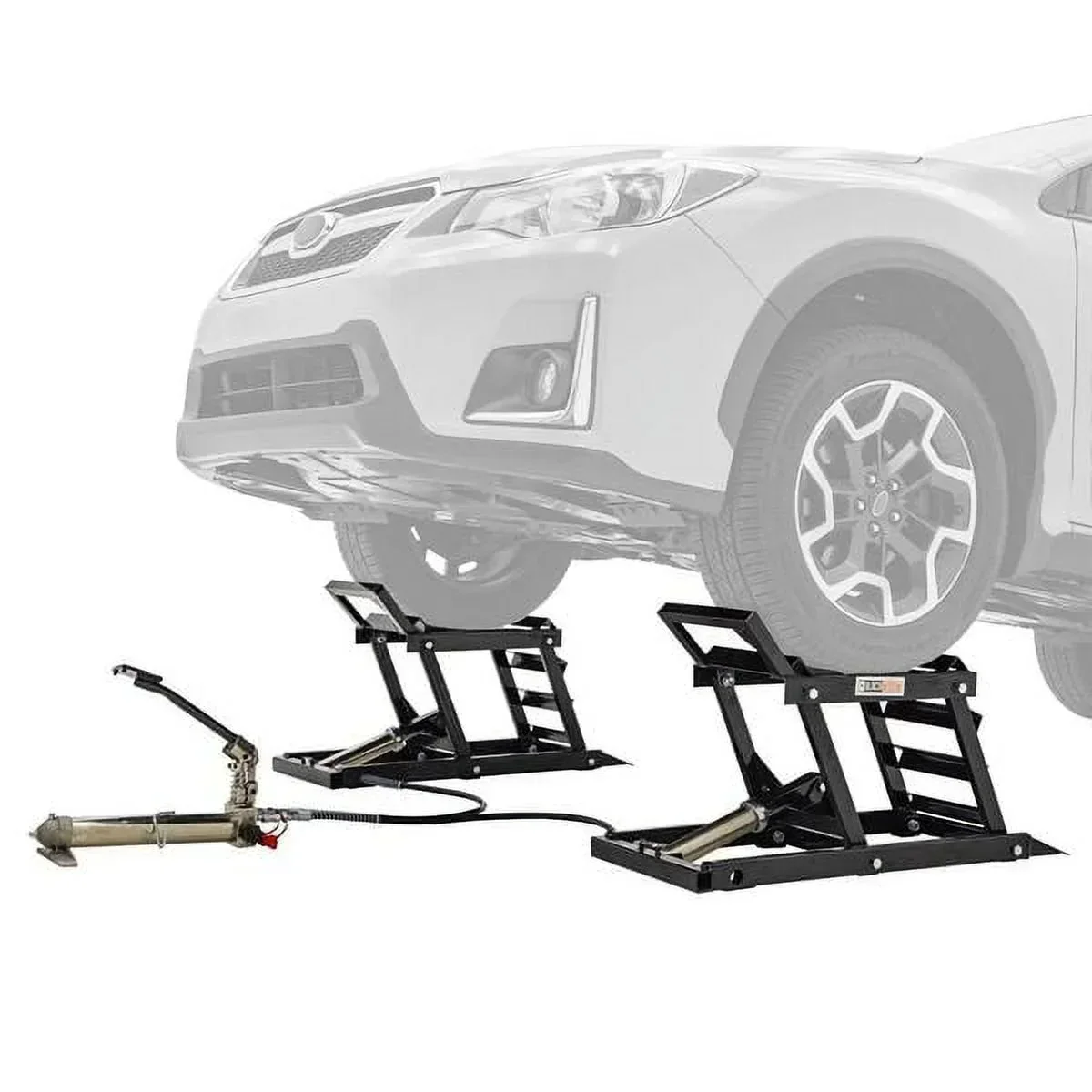 b37e310024e27a127229db5bae895d8b1bcfcc63376ef45a8dde4c3e72347ff2 Black Widow Hydraulic Car Lift with Ramp - 3,000 lb. per pair Capacity