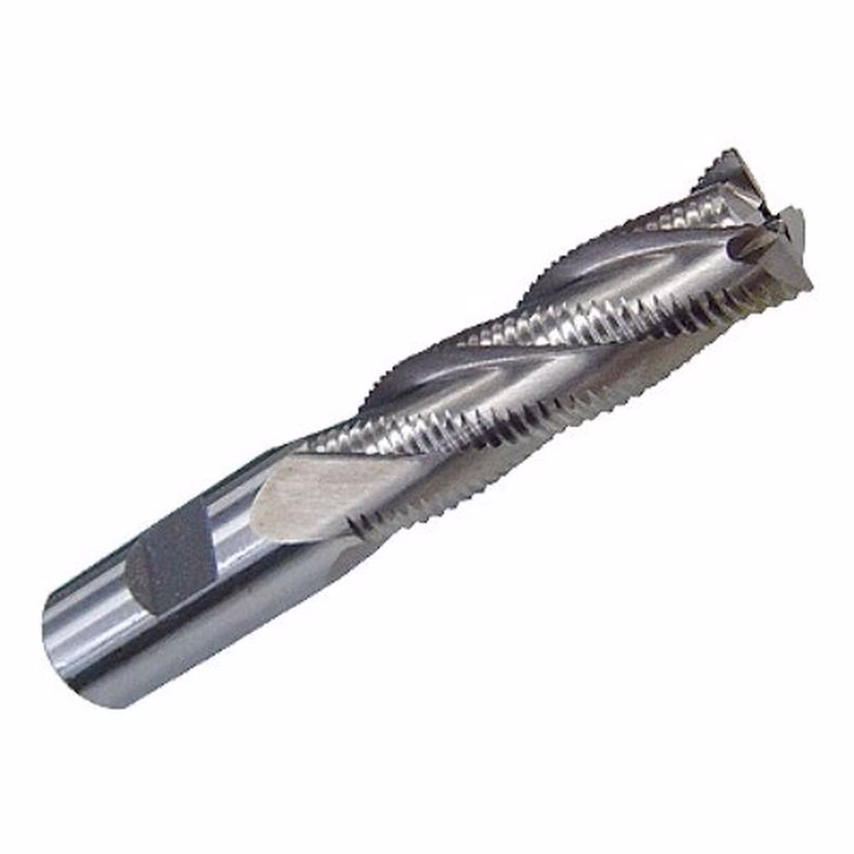HHIP Flute Cobalt Fine-Pitch Roughing End Mill, 1/4" x 3/8" x 1/4" Cutting Dia, 3/8" Shank, Cutting Length, OAL 4 Teeth