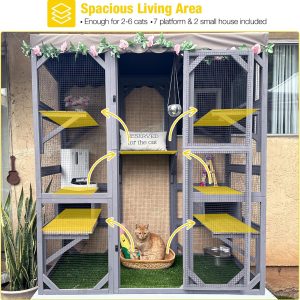 Catio Outdoor Cat Enclosure - Large Walk-In Kitty Cage(Large)
