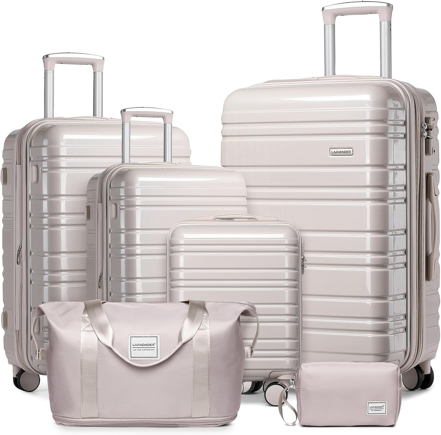 b3f3c1e76d654fb244199cbe4e85265bcb0c6144f98d4bb8389c4509f8995f13 6-piece luggage set, expandable hardshell suitcase set with spinner wheels, lightweight rolling luggage set(6 Piece Set (18/20/24/28/DB/TB)/Glossy Very Berry-6PC)