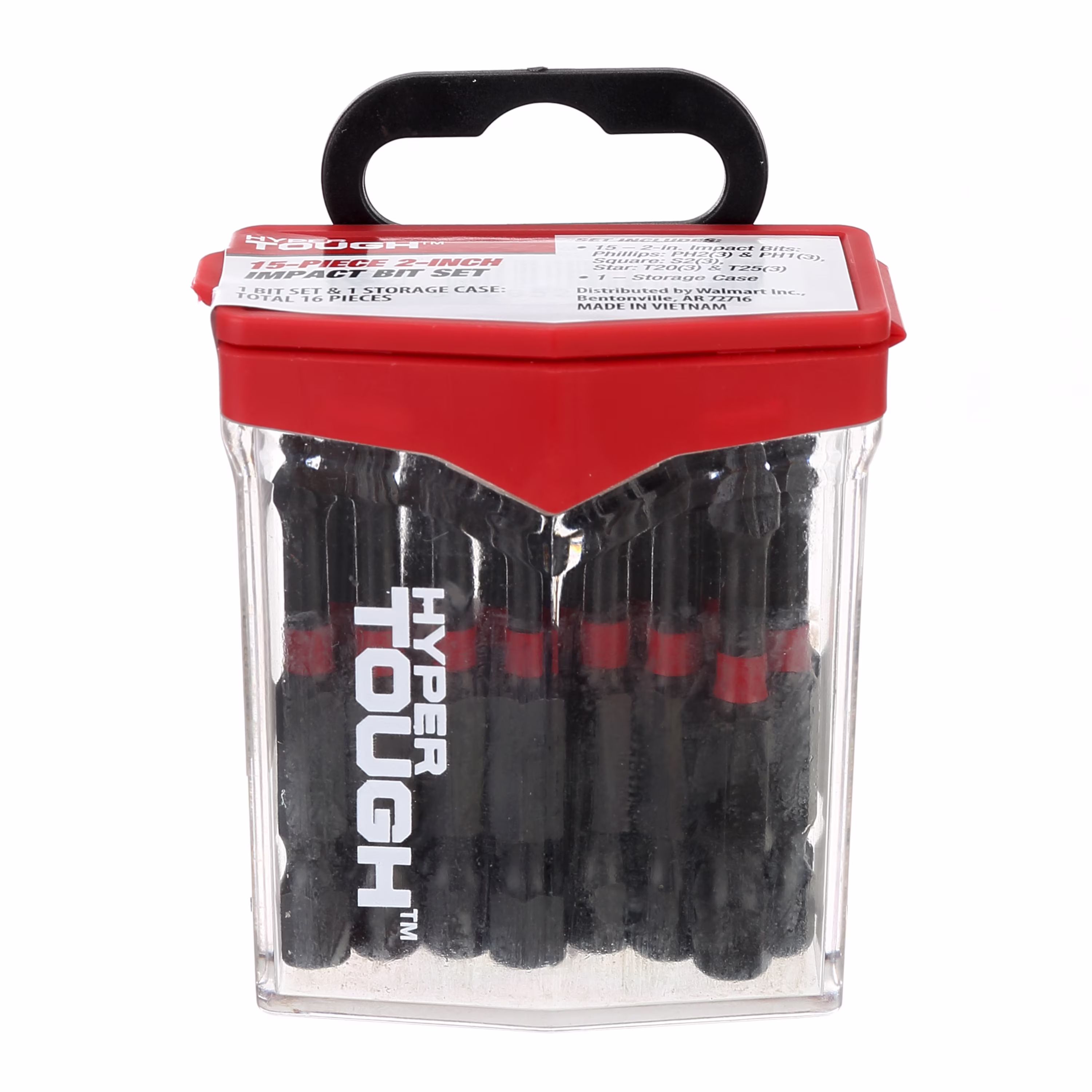 Hyper Tough 15 Piece 2" Impact Rated Screwdriver Bit Set