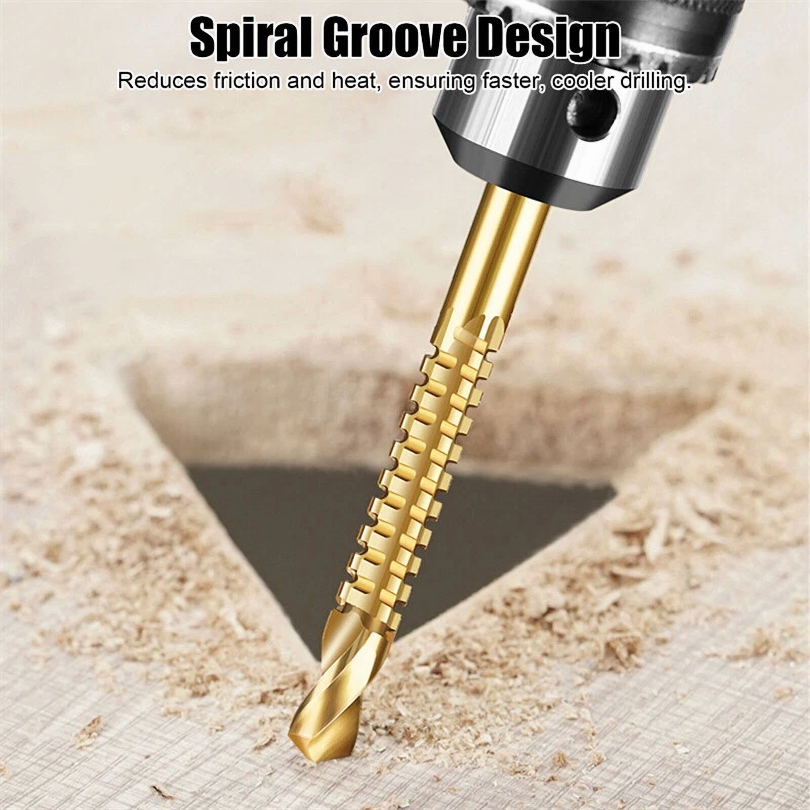 b47464bcae1319cdc7dbcda31868cda1fe2f53468b35988ed7a77f71620157c8 2025Twist Drill Bit Set Power Tool Accessories Screw Holes For Wood Metal (6Pcs)