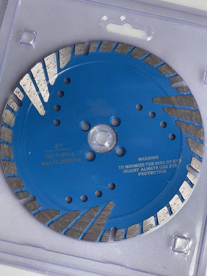 b5055bb853e390e7b0706b4e591d393c0c3f36e9450dce107e0dd7b00cfa8594 KLYNE - 6'' Dry Diamond Turbo Saw Blade Cutting Disc For Angle Grinder Concrete/Bricks