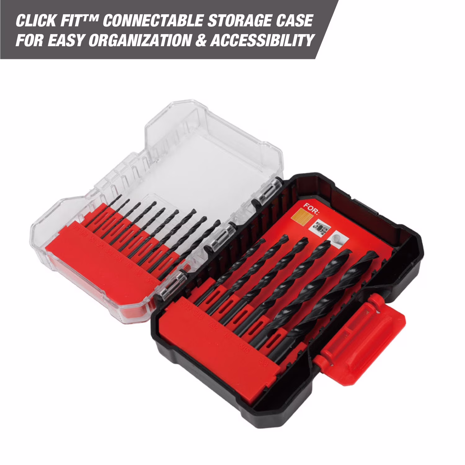 b54b32165062e0ce954d241a515dbded905a71bcd30bd48943581badf9099cfe Hyper Tough 15-Piece Black Oxide Drill Bit Set in Click Fit Case