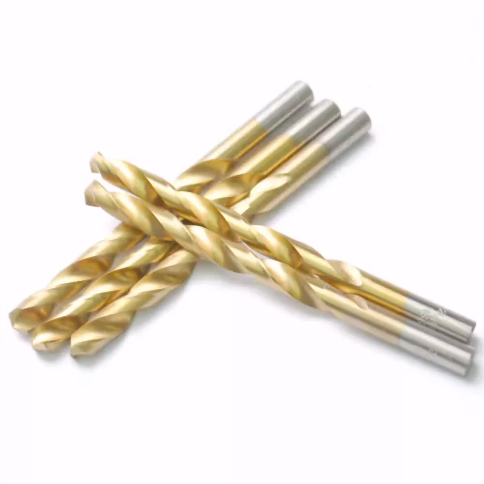 KNACK - Drillforce 5Pcs 27/64" Hss Metal Wood Titanium Drill Bits Set 3/8" Reduced Shank