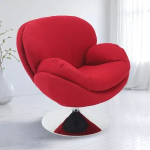 Relax-R Strand Leisure Accent Chair in Khaki Fabric(Red)