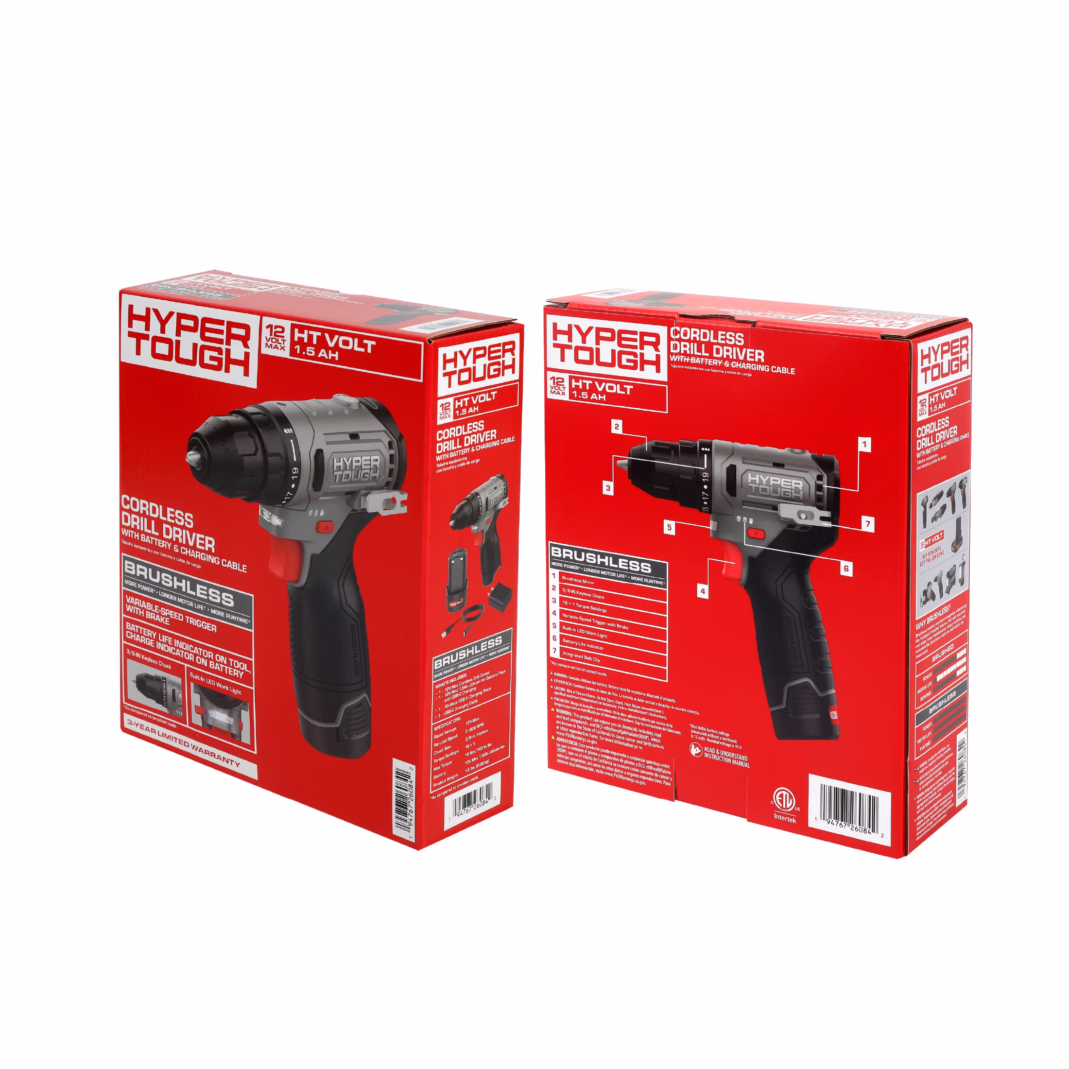 b6ed508f8521cf81aa30de540b2d55774e836b86755fe6546b392d5c114234b5 Hyper Tough 12V Brushless Cordless Drill Driver with 1.5Ah Battery