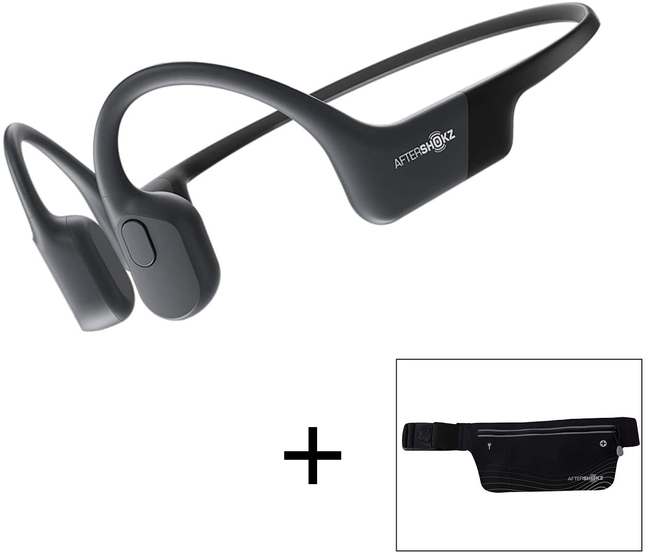 b7288a93a030cad5a15a2ca8038ab93b3ee7744ece1e0ee2846cb1a803663fee AfterShokz Aeropex Open-Ear Wireless Bone Conduction Headphones with Sport Belt Cosmic Black 2.3(Default Title/ONESIZE)