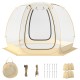 b8169079a3081da6a1daa5f16ec85826c3b5da995e20d9b194689b31b0251aa8 11 x 11 Feet Clear Dome Pop up Bubble Tent with Carrying Bag for 6-10 People(Beige)
