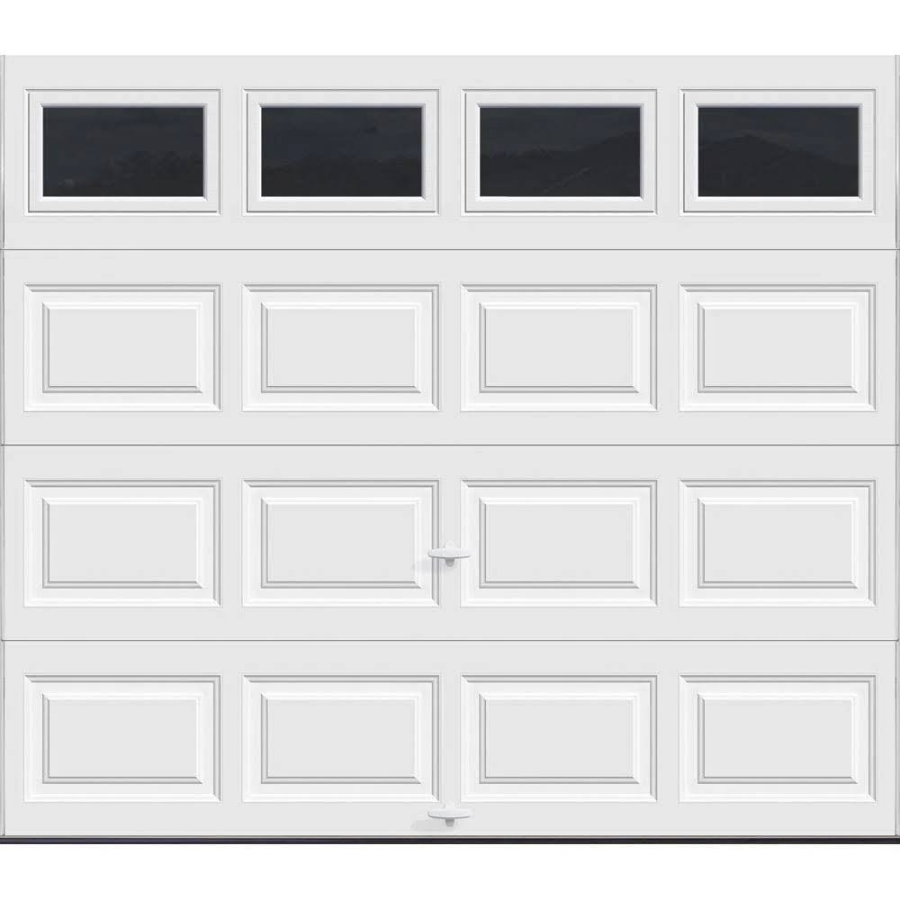 b8a388634ff454bd32cb84e2ac0375efbd5a78ff8d45136a5c152767c60a509e Clopay Classic Insulated Garage Door 9¡Á7 ft, R-Value 6.5, White with Plain Window
