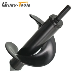 PURELY- 3 In × 7 In Auger Drill Bit Garden Plant Flower Bulb Rapid Planter Spiral
