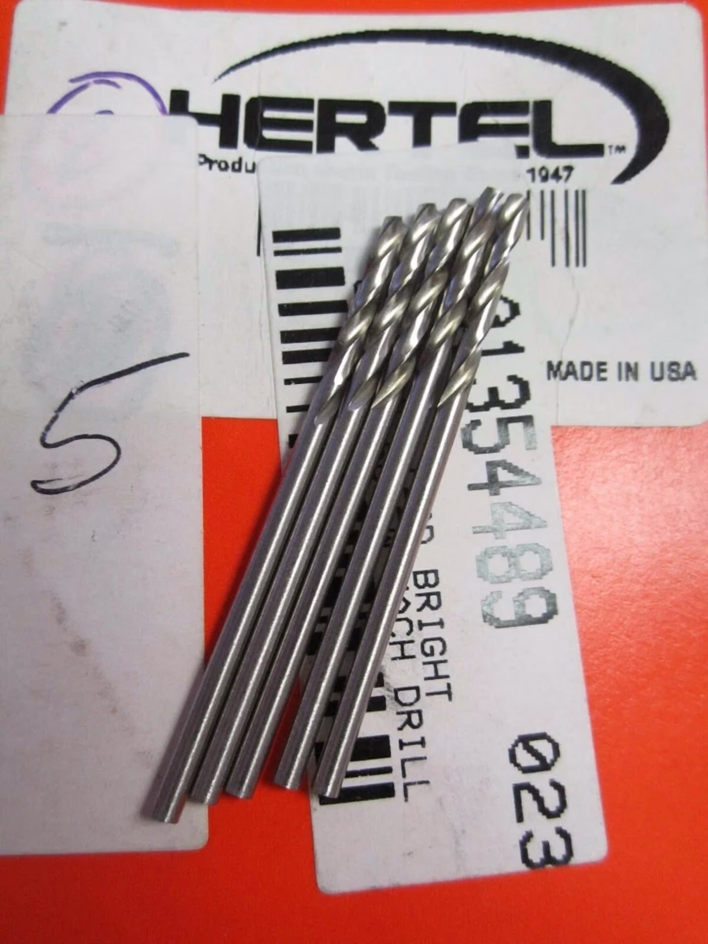 KLYNE - (5) #48 (.0760") Screw Machine Drill Bits 118Deg Angle Bright Hss