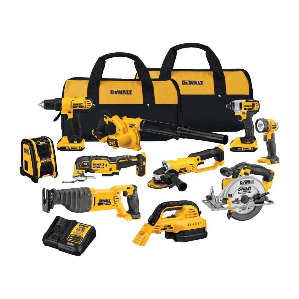 ba3e7a1fc5f22a5f2cfe61a5777312053c7834a26c0b2a5156177a3c97324abc 2025 DEWALT 20V MAX 10 Tool Combo Kit DCK1020D2 from DEWALT