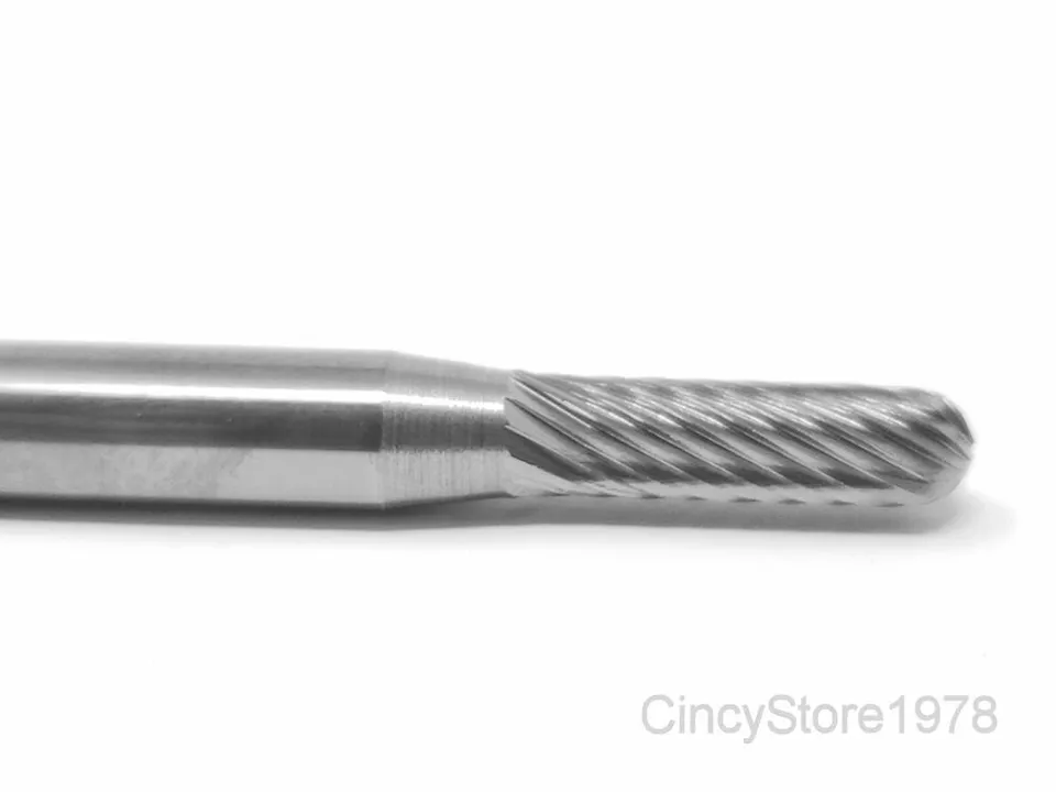 bb2f2add22b4ce741f6bb1dc99c021f92966828e3867241c7d741b6fdd9260c8 KLYNE - Sc14S Cylindrical Radius 3/16" Carbide Burr Bur Tool Die Grinder Bit 1/4" Shank