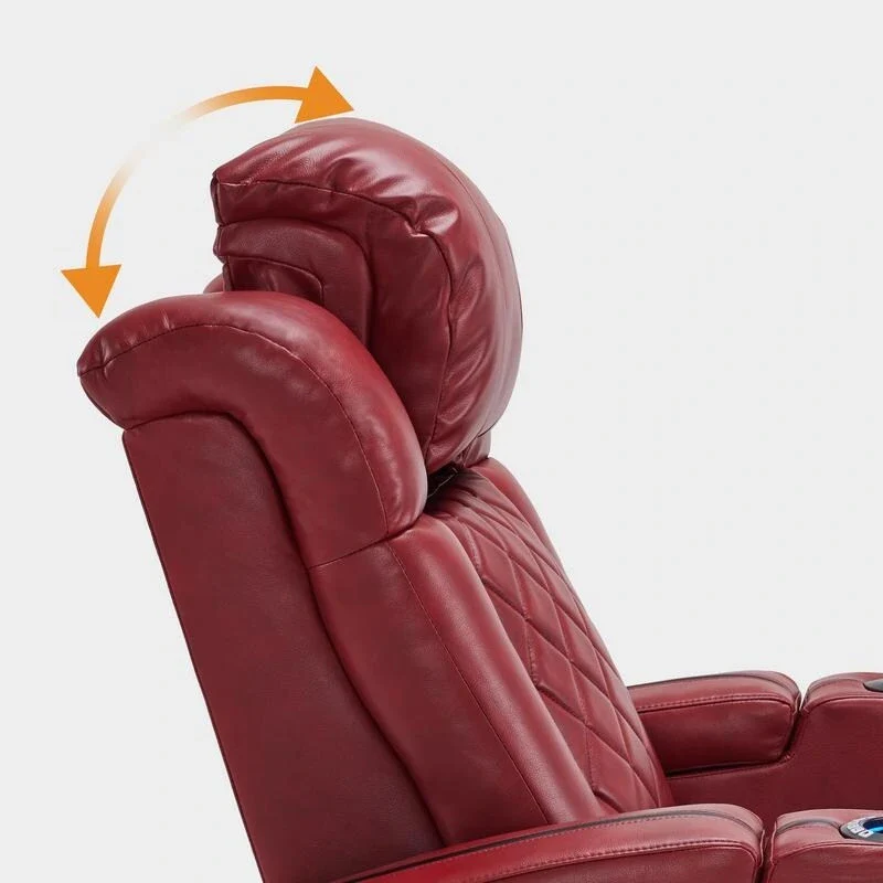 bb5e0c8e7c33be6b37d17e663864b09dde115cbcc8b5402e8e4edc6aca98a85d MCombo Power Recliner Chair with Adjustable Headrest, Dual Motor Home Theater Seating with USB Port, Breathable Leather HTS411(Burgundy)