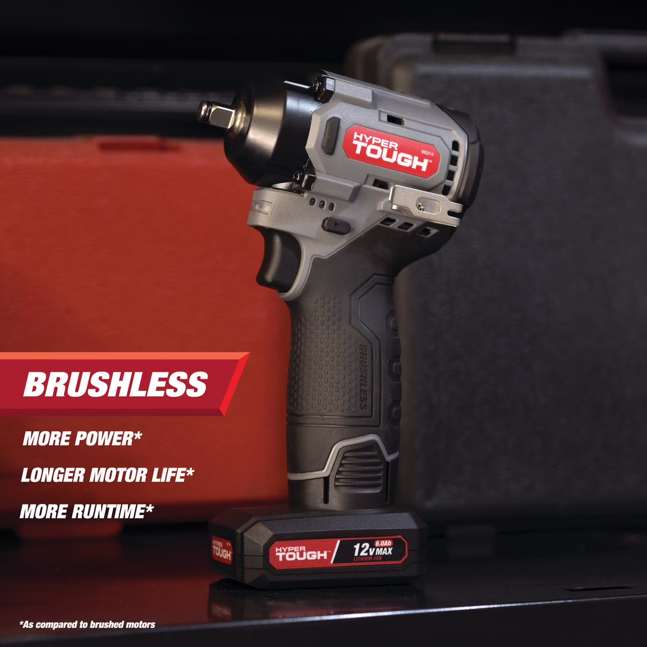 bbb778cd8dbd7ad50f859d958a67916977e516d6840d0c853a9924a7a03969a2 Hyper Tough 12V Max Cordless Brushless Impact Wrench with 4.0Ah Lithium-Ion Battery and Charger, 225 ft-lbs Torque