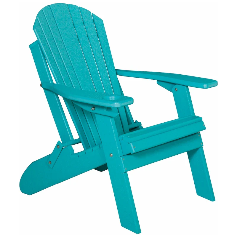 bcb8deb55fb174c2d5915ab53694b48e36e47edcffda799d2ba2380f7c7db6e2 Eagle Collection Poly Folding Adirondack Chair(Aruba Blue)
