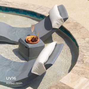 Classic White - in-Pool Chaise Lounger ¨C Designed for Water Depths Up to 9¡± ¨C Aqua Outdoors ¨C Set of 2 ¨C Compatible with All Pool Types - Poolside Sun Deck Tanning(Bundle)
