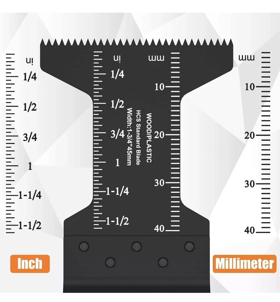 bdb16f274d2992bb2f116890b133b376b6ee2bfd52b081bed58da948915d40e3 KLYNE - 10Pcs Oscillating Saw Blades, 1-3/4" Quick Release 10 Pcs, Black