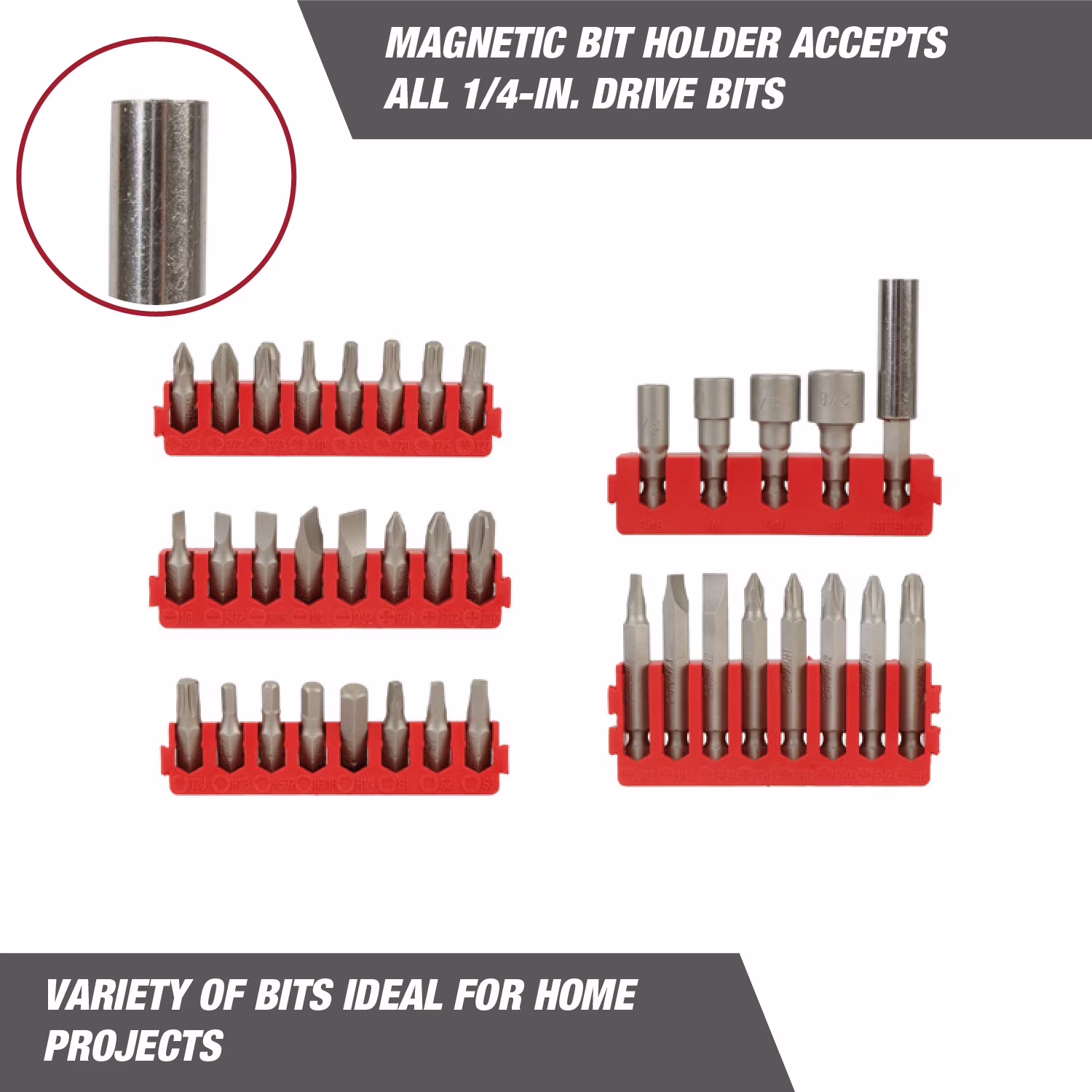 bdf9f0157c9085219d35183431dfe055beea8dc12fc29ec24771fcb22e1a469b Hyper Tough 37-Piece Screwdriver Bit Set in Click Fit Case