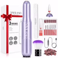 bebefbd2f369bceeb48c5253f94bf31034e837c685eec2e7d52b9754d3804c68 Saviland Electric Nail Drill - 20000 RPM Corded Electric Nail File Kit with 6 Bits & 51 Sanding Bands, Gold