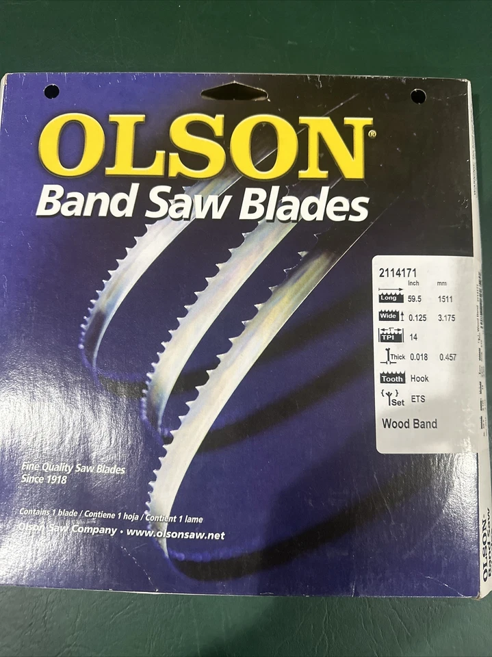 bef0b60c7c41ade0d360d117d6bcf6268cd2fc0ce787efb40106ad9a75e9941a KLYNE - Olson Wb51659Db 14 Tpi Bench Top Band Saw Blade 1/2 X 1/8 In.