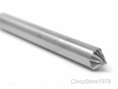 c00112acd885644181568b19b0ec2a81b1915acef03253277b022897627b3fca KLYNE - Sk1D Cone 90 Degree Carbide Burr Bur Tool Die Grinder Bit 1/4" Countersink