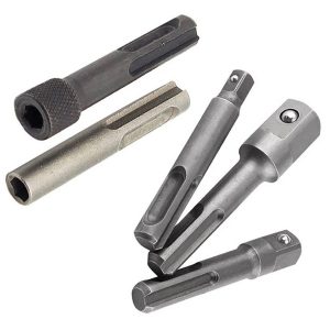 KNACK - 5Pcs Sds Plus 1/4 Hex Socket Driver Tool Drill Bit Chuck Adaptor Bar Kit Set
