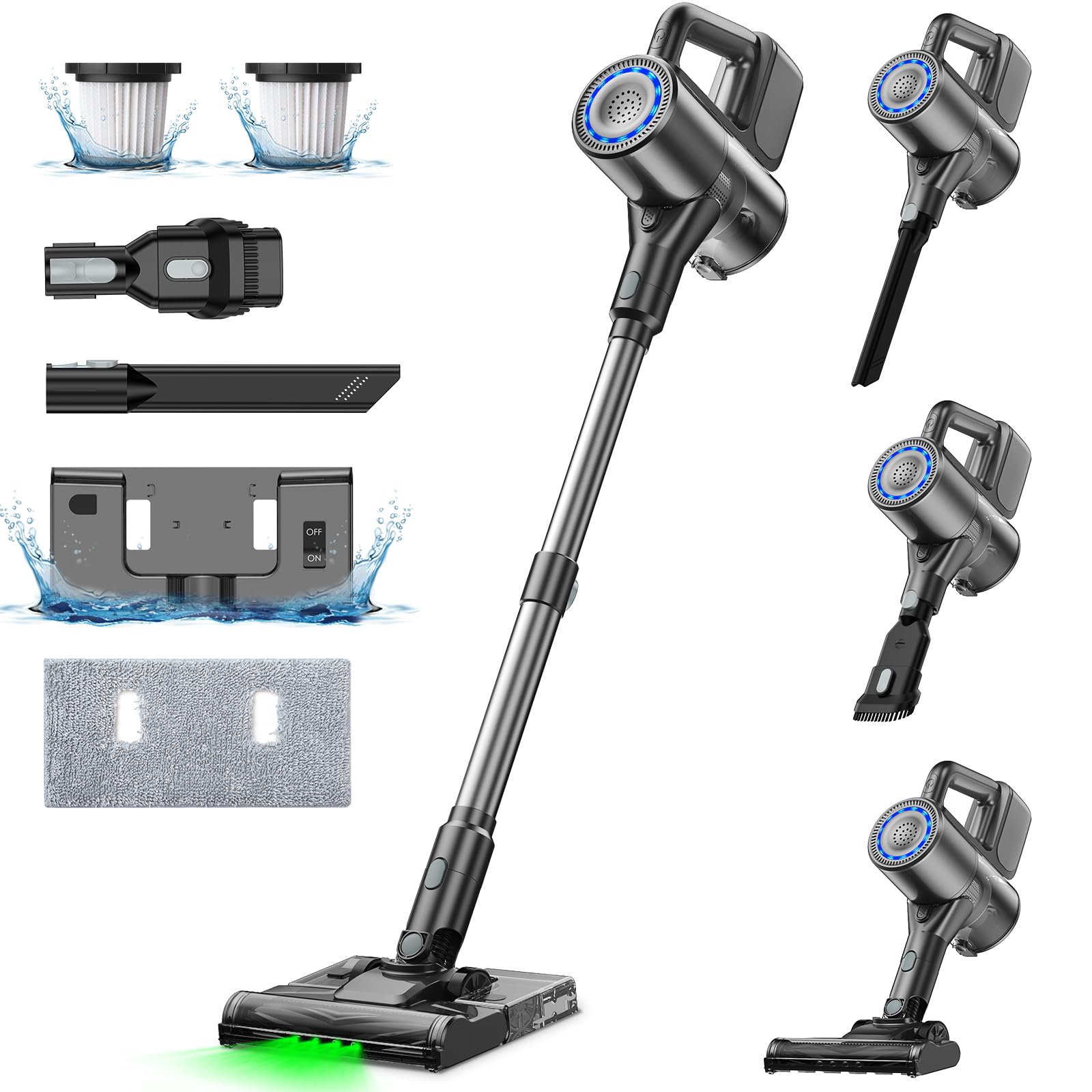 c107014a086cc52e652634856baa94ead0fffecc1b01c786eb2cb59c830140ed VersLife Cordless 2-in-1 Vacuum Cleaner Mop Combo