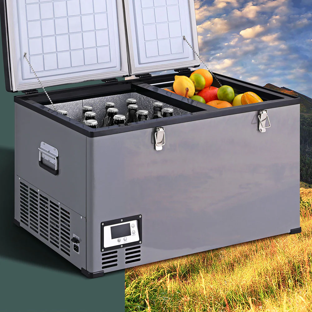 c12a7215fcefa5dcab74ba1d541f853b55f29985877e3f363f180bc6077ca466 Glacio Camping Fridge 100L Portable Bar Fridges Freezer 12V/24V/240V