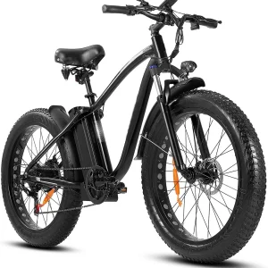 Outdoor electric bike with 48V/15Ah lithium battery ?C Black