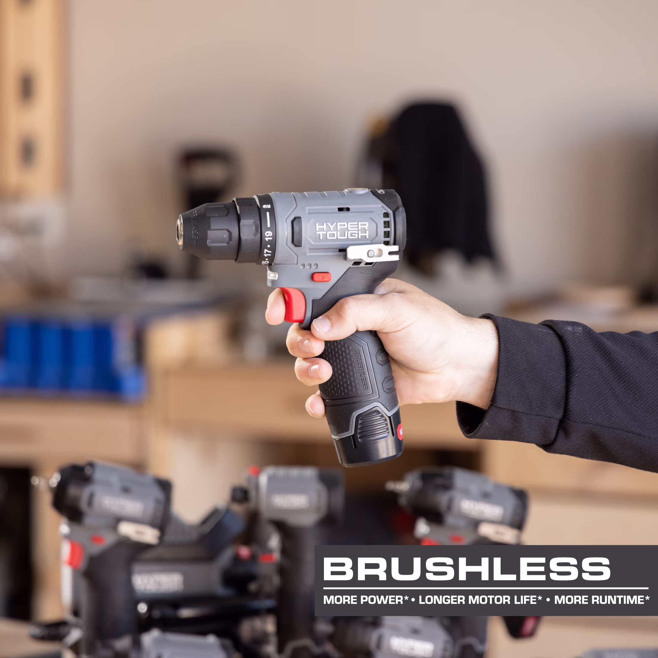 c2e6d9ba64f01bf0428665a6b82956500521e7dace0071169d152fcd627379db Hyper Tough 12V Brushless Cordless Drill Driver with 1.5Ah Battery