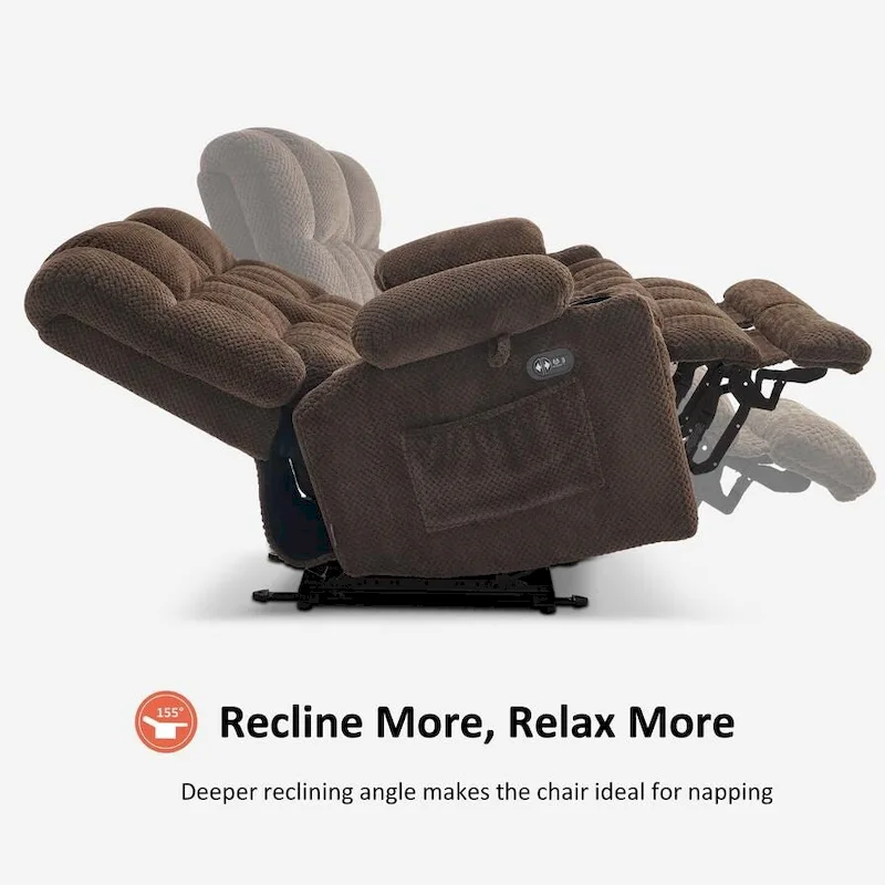 c55de10bb0fe6496d20aeff4b2c3c59060066634898d39fb243b0cf151ce1184 MCombo Power Loveseat Recliner, Electric Reclining Loveseat Sofa with Heat and Vibration, Cupholders, USB Charge Ports RS6314(Grey)