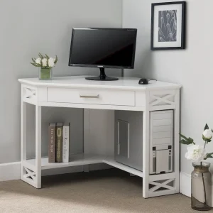 Leick Home Mission Corner Writing Desk(White)