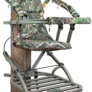 Summit Viper SD Climbing Treestand ndash; Lightweight Aluminum, Foam Padded Seat, 300 lbs Capacity, Includes Safety Harness