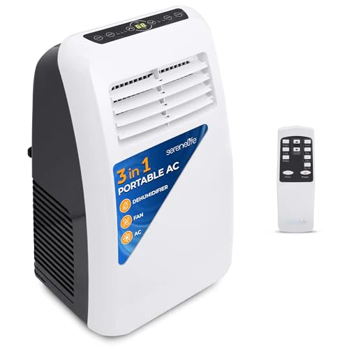 c6a46220b65cbb6119e346e2801a0b3d96841af8005c8ab0b903c88d39bc2650 SereneLife 3-in-1 Portable Air Conditioner with Dehumidifier