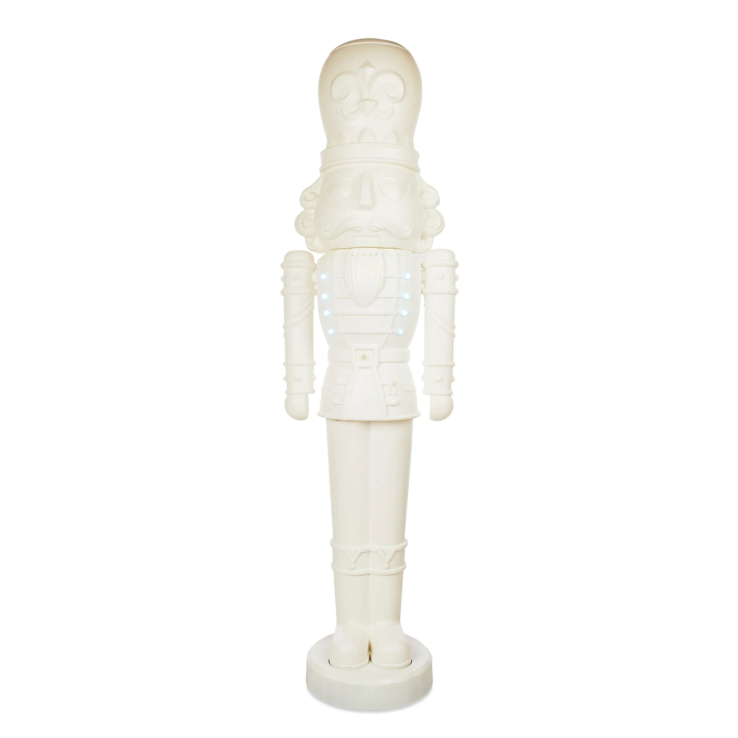 c7ccdc63b1aaa9dd55ed29f864a811a2203910b991732f4c80ac504b2faf9601 Animated White Nutcracker Blow Mold, 75 in, 6.25 ft, by Holiday Time