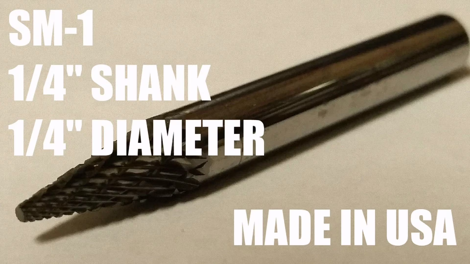 c7fc564000eb2379b405d5b6caa827f2c120da72b33b5476fd78687bfe0c0fc8 KLYNE - Sm1D Pointed Cone Shape Carbide Burr Bur Cutting Tool Die Grinder Bit 1/4" New