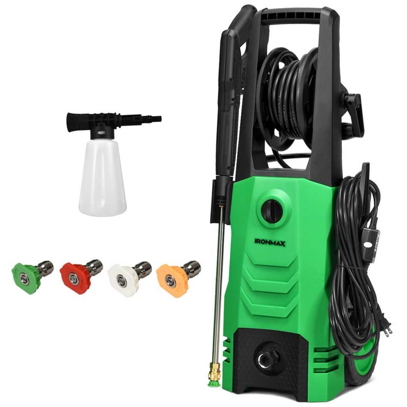 c814a3b2418f811edc0ceff0803ce0878fb21abe88f2a20c8cb53fba145fe5e9 3500PSI Electric Pressure Washer 1800W 2.6 GPM Portable Electric Power Washer with 4 Nozzles(Green)