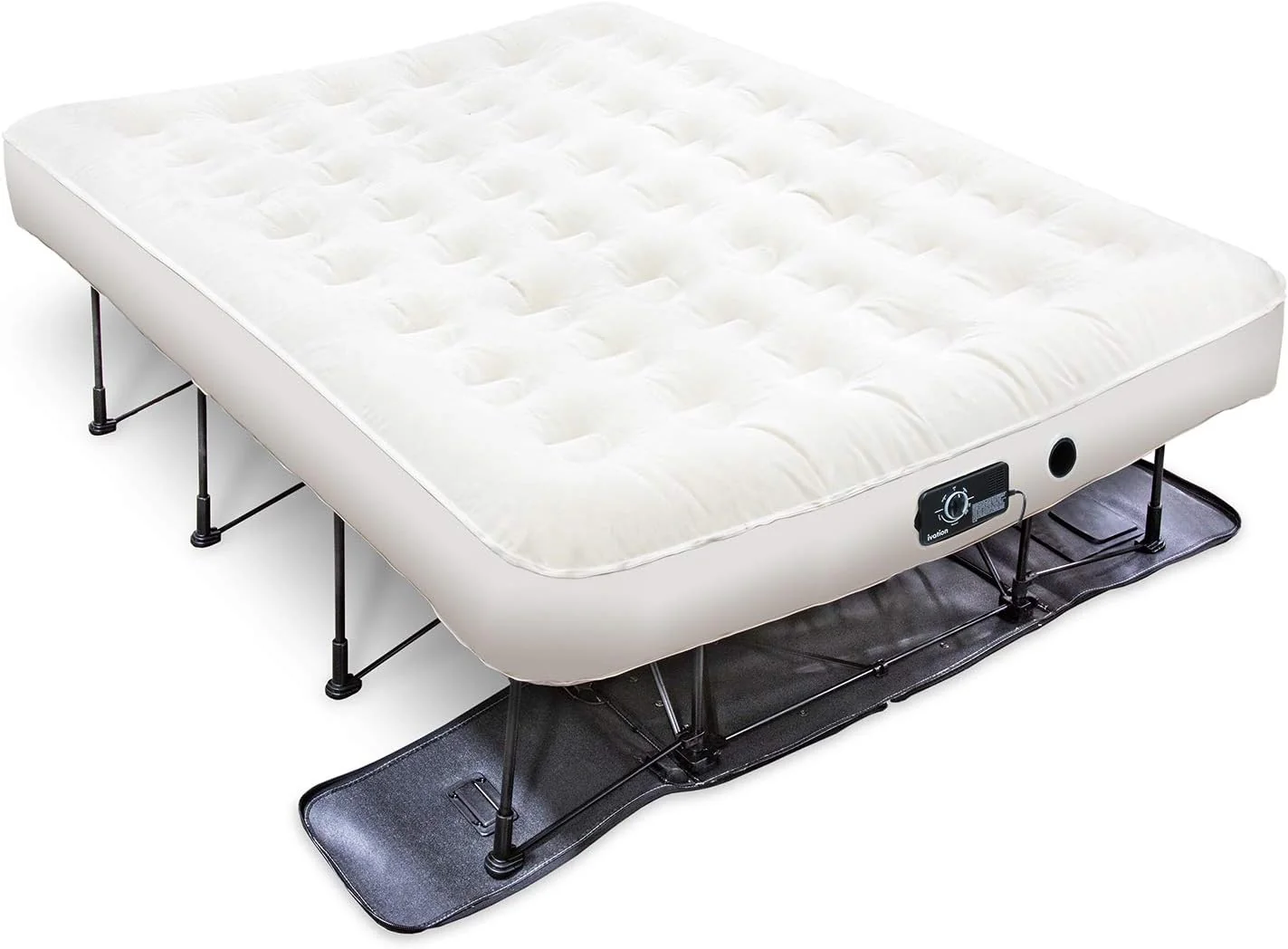 c833ad17c4469edda06a904a0e598763620217552e5f2d7ecd378dbf23b16799 Ivation EZ-Bed (King) Air Mattress with Frame Rolling Case, Self Inflatable, Blow Up Bed Auto Shut-Off, Comfortable Surface AirBed, Best for Guest, Travel, Vacation, Camping(Twin)