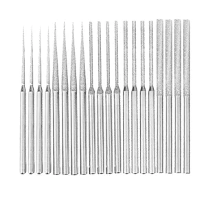 20Pcs Diamond Burr Set Drill Bits Mini Drill For Dremel Rotary Tool Accessories
