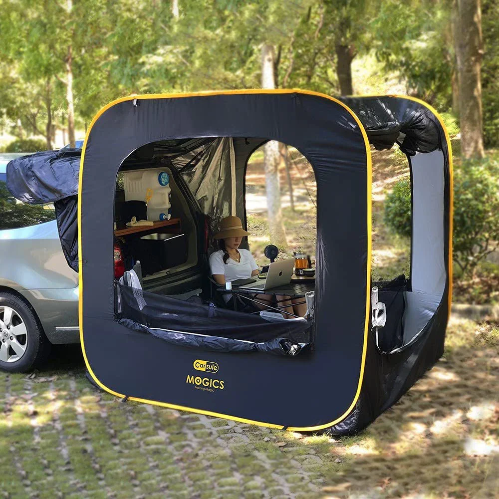 ca2ee8b7456e714b15f4705986b48da64fb211fc9365511daef04b230cbe7bfa A Pop-Up Cabin for Your Car