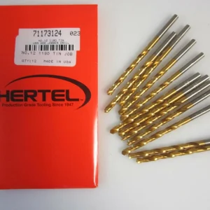 KLYNE - Lot Of 12 Jobber Length #12 Hss Tin 118 Degree Drill Bits New Usa