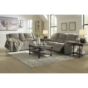 Signature Design by Ashley Draycoll 2-Piece Upholstery Package - 87 W x 40 D x 40 H(Light Gray)
