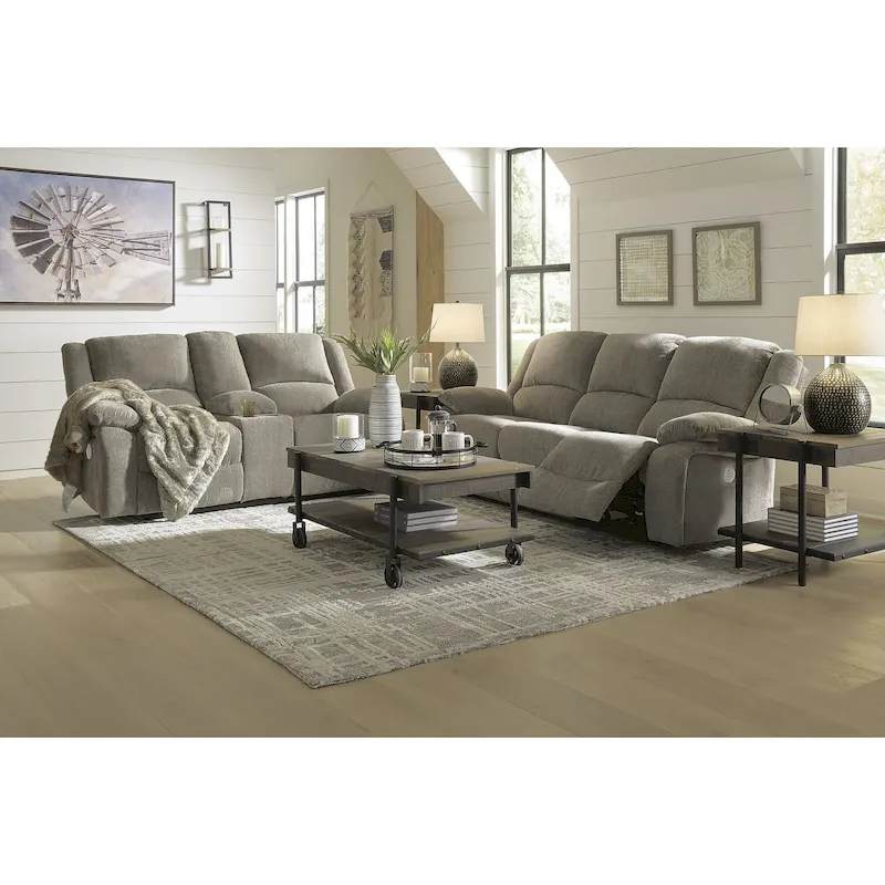 cacf5bdf5e261724afdee20ccda006f644e7e62c5778f315556a88d32084760f Signature Design by Ashley Draycoll 2-Piece Upholstery Package - 87 W x 40 D x 40 H(Light Gray)