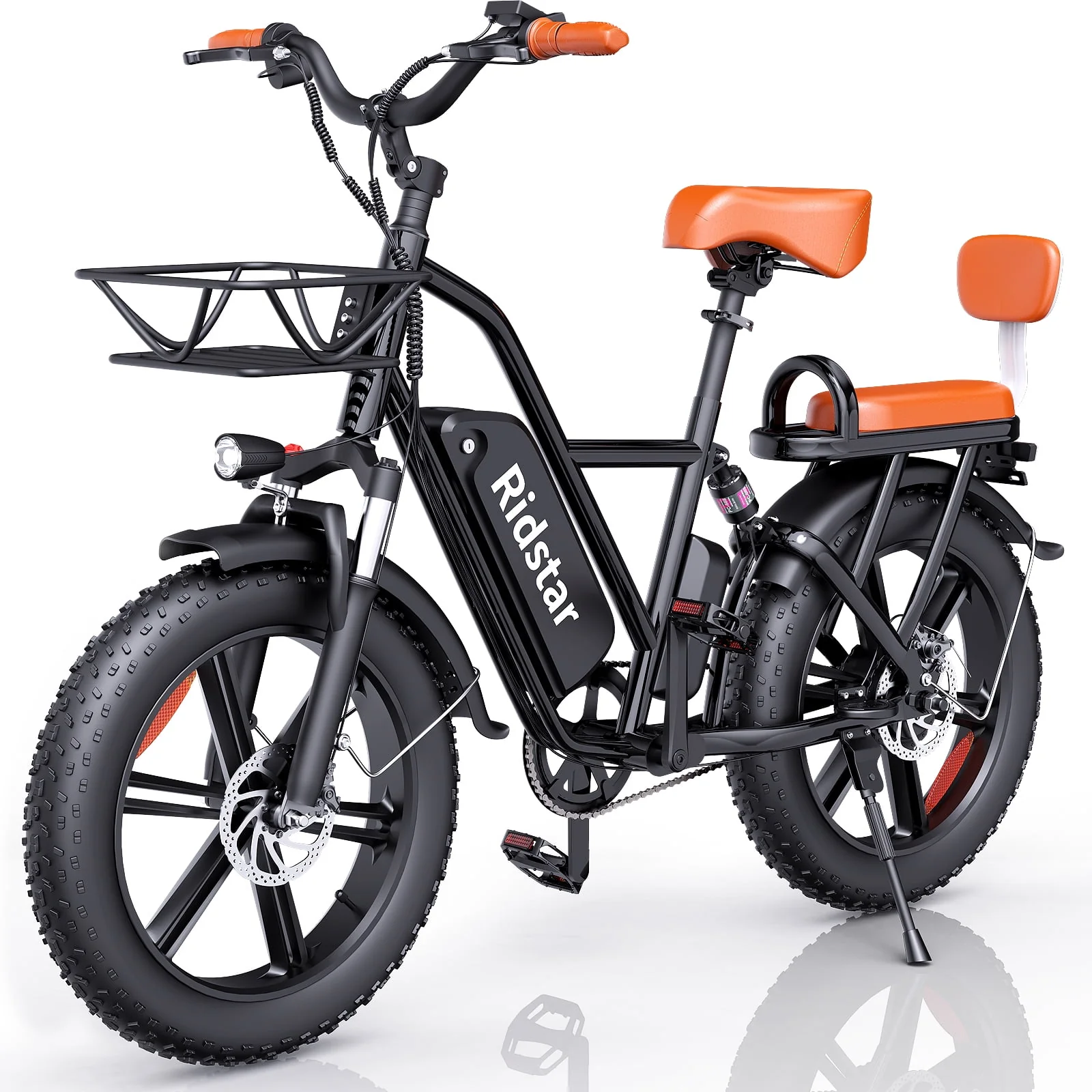 cc28ff0d944e5a0848848da4c4ae0aa2a840c5dc732c788c1547121567adc467 Electric Bike for Adults,750W 30-70Miles 48V 15AH Removable Battery Ebike 20" x 4.0 Fat Tire Beach Commuting E-Bike 2 Seater W/Fork Suspension UL2849(Default Title)"